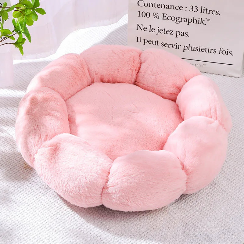 Cama Suave con Flores para Mascotas