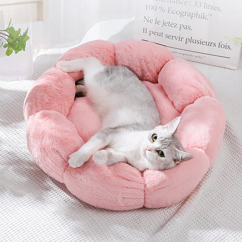 Cama Suave con Flores para Mascotas
