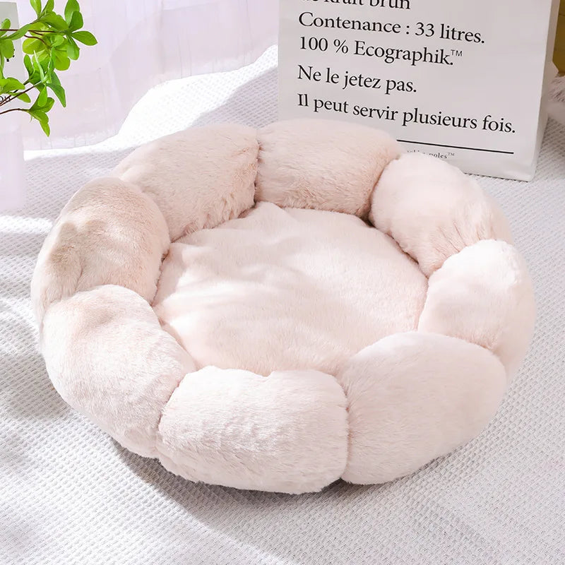 Cama Suave con Flores para Mascotas