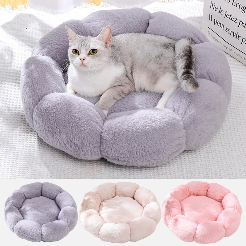 Cama Suave con Flores para Mascotas