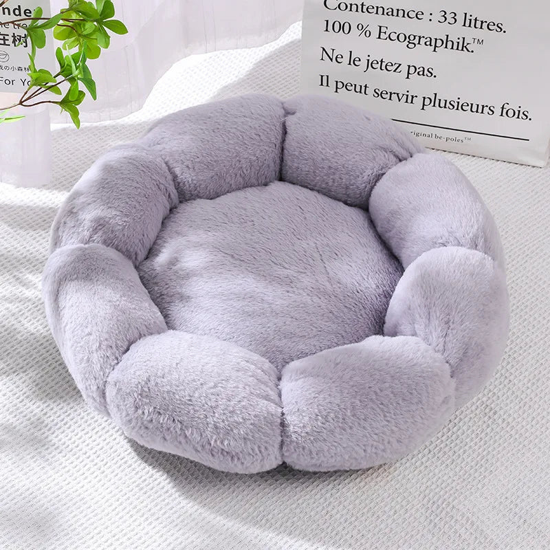 Cama Suave con Flores para Mascotas
